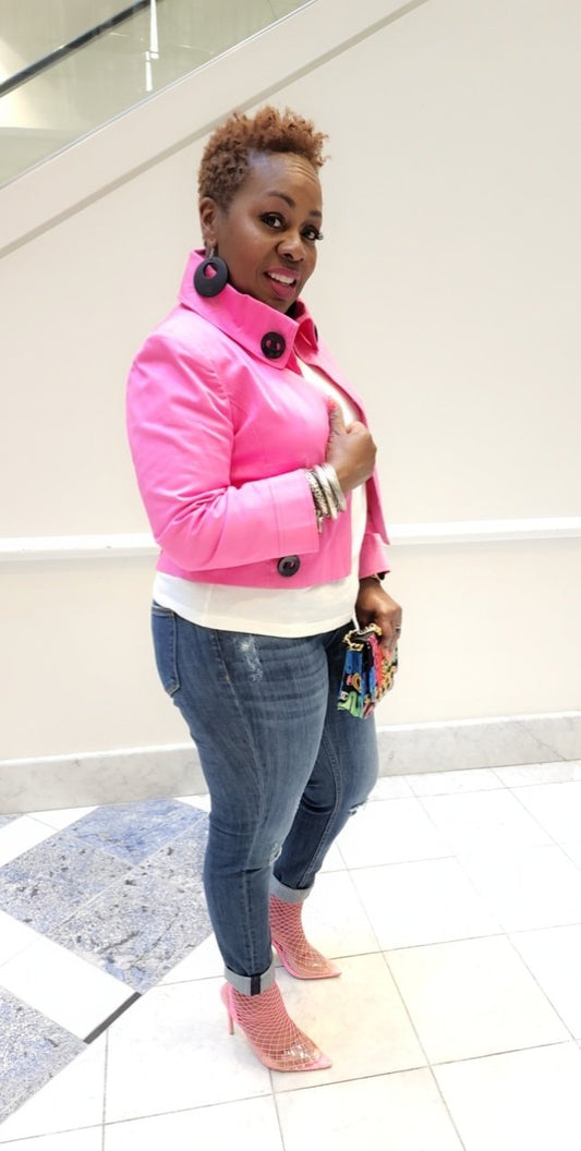 Pretty in Pink Cropped Jacket